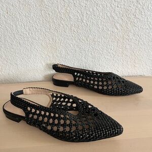 Something Navy Larissa Woven Slingback Flat-8
